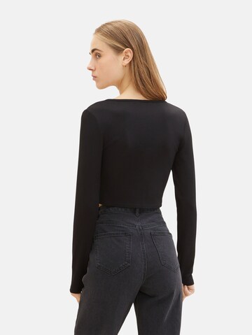 Maglietta di TOM TAILOR DENIM in nero