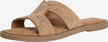 Tamaris Pantolette in Gold: Vorderseite