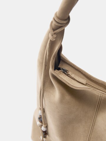 Pull&Bear Nakupovalna torba | bež barva