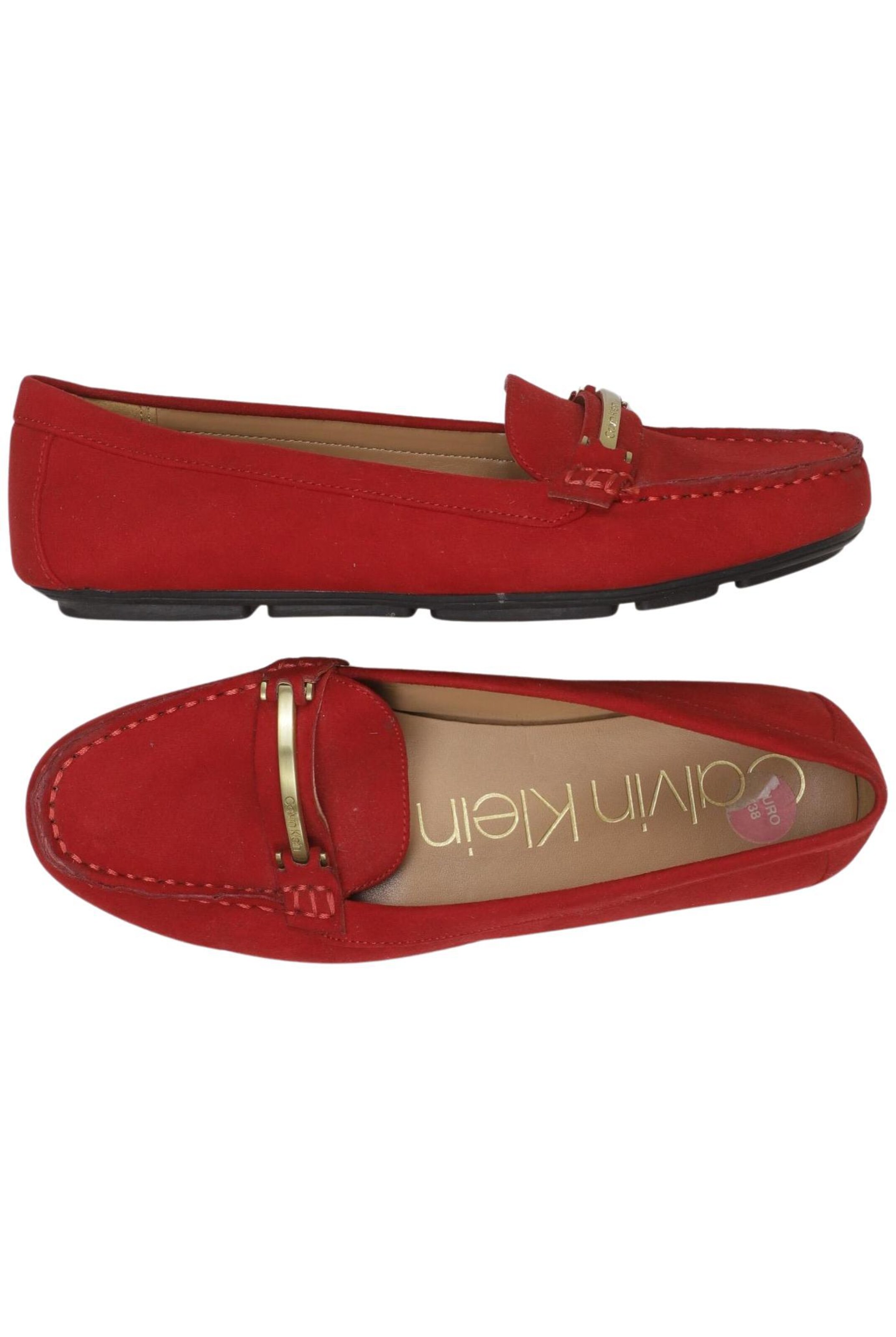 Calvin Klein Flats & Loafers in 38 in Red: front