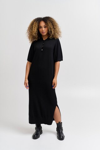 PULZ Jeans Gebreide jurk in Zwart