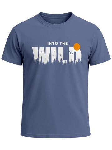 Neverless Shirt 'Into the Wild' in Blue: front