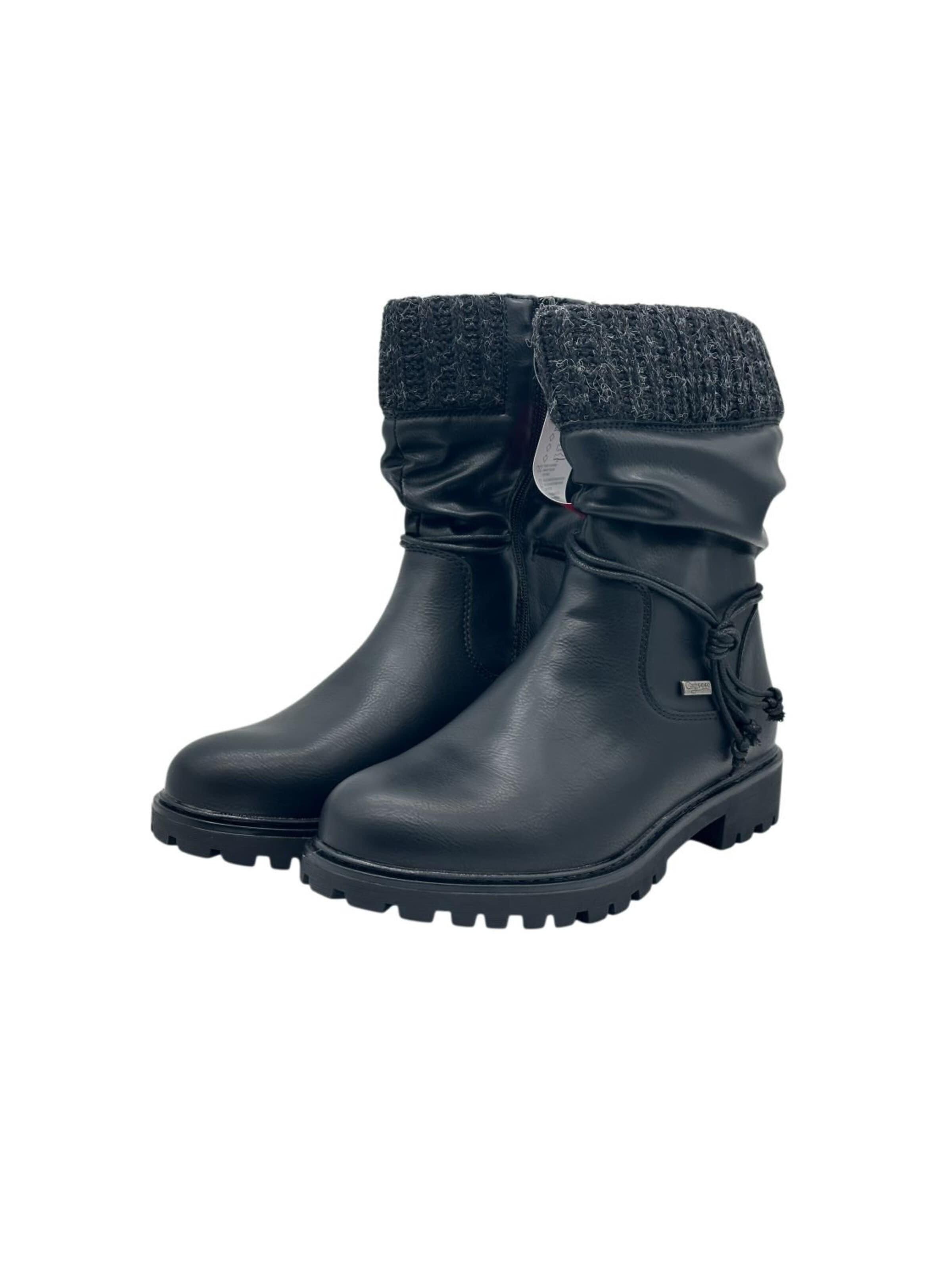 Nowaland Booties 'Damen gefütterte Winterstiefeletten' in Black