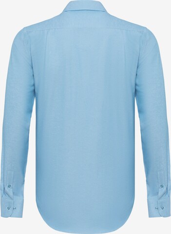 DENIM CULTURE Slim fit Overhemd 'BRADLEY' in Blauw