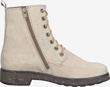 THINK! Lace-Up Ankle Boots in Beige