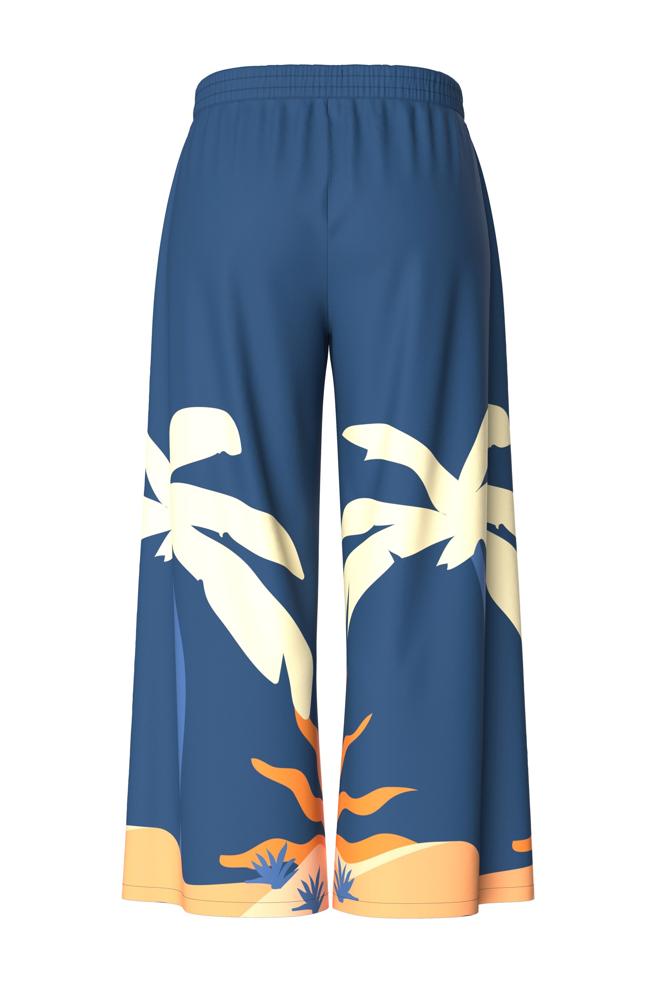 Ulla Popken Wide Leg Hose in Blau