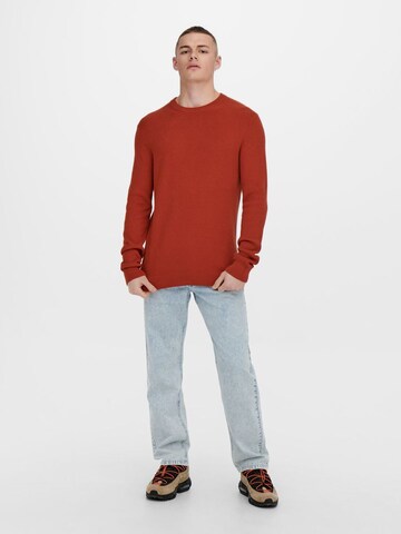 Only & Sons Sweater in Red