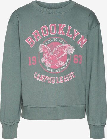 Vero Moda Girl - Sudadera 'VMAnimalBrenda' en verde: frente