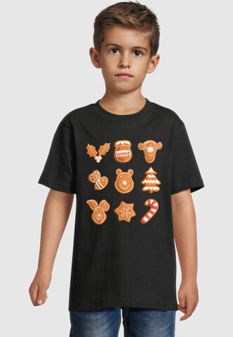ABSOLUTE CULT T-Shirt 'Winnie The Pooh - Xmas Cookies' in Schwarz: Vorderseite