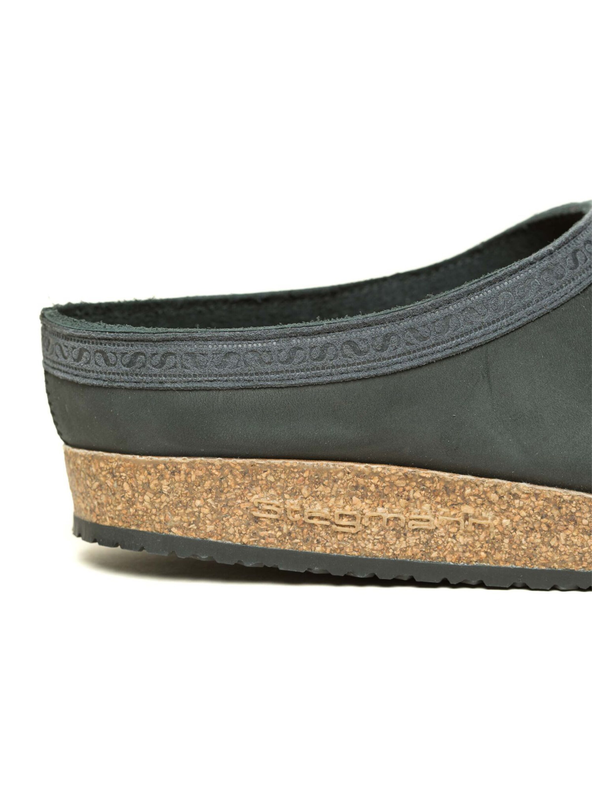 Stegmann Clogs 'Lederhausschuh Leder Clog Stegmann' in Grey