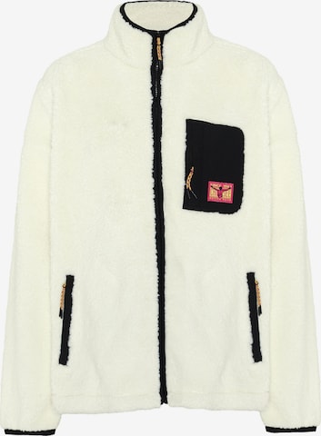 CHIEMSEE Fleece Jacket in Yellow: front