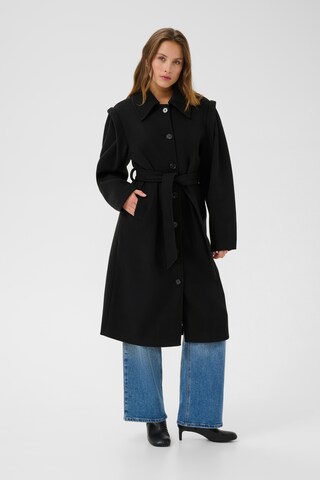 Kaffe Between-seasons coat 'Julia' in Black: front