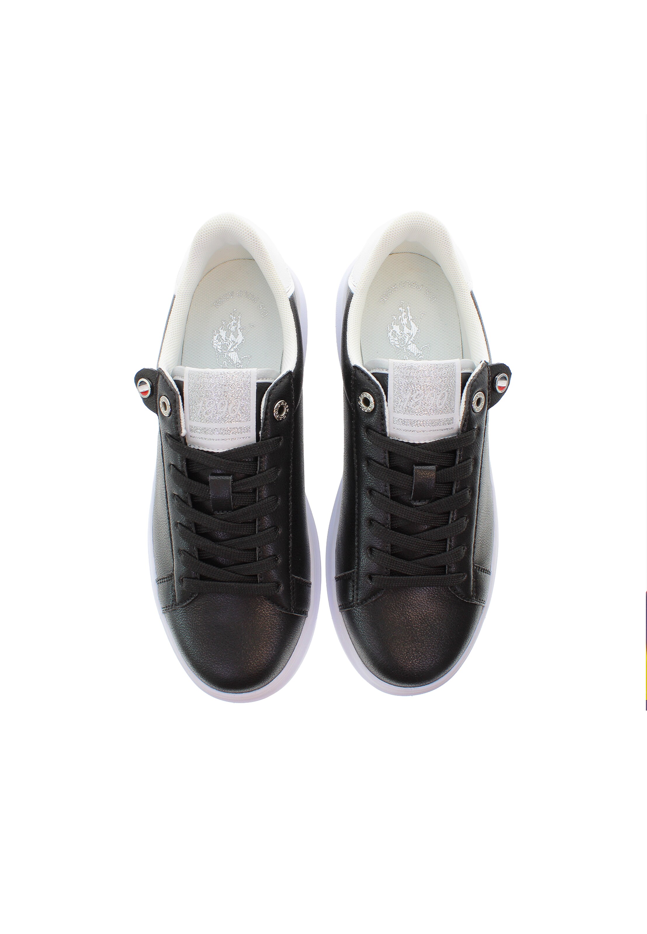 U.S. POLO ASSN. Sneakers laag in Zwart