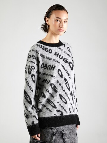 Pull-over oversize 'Sidimmer' HUGO en noir : devant