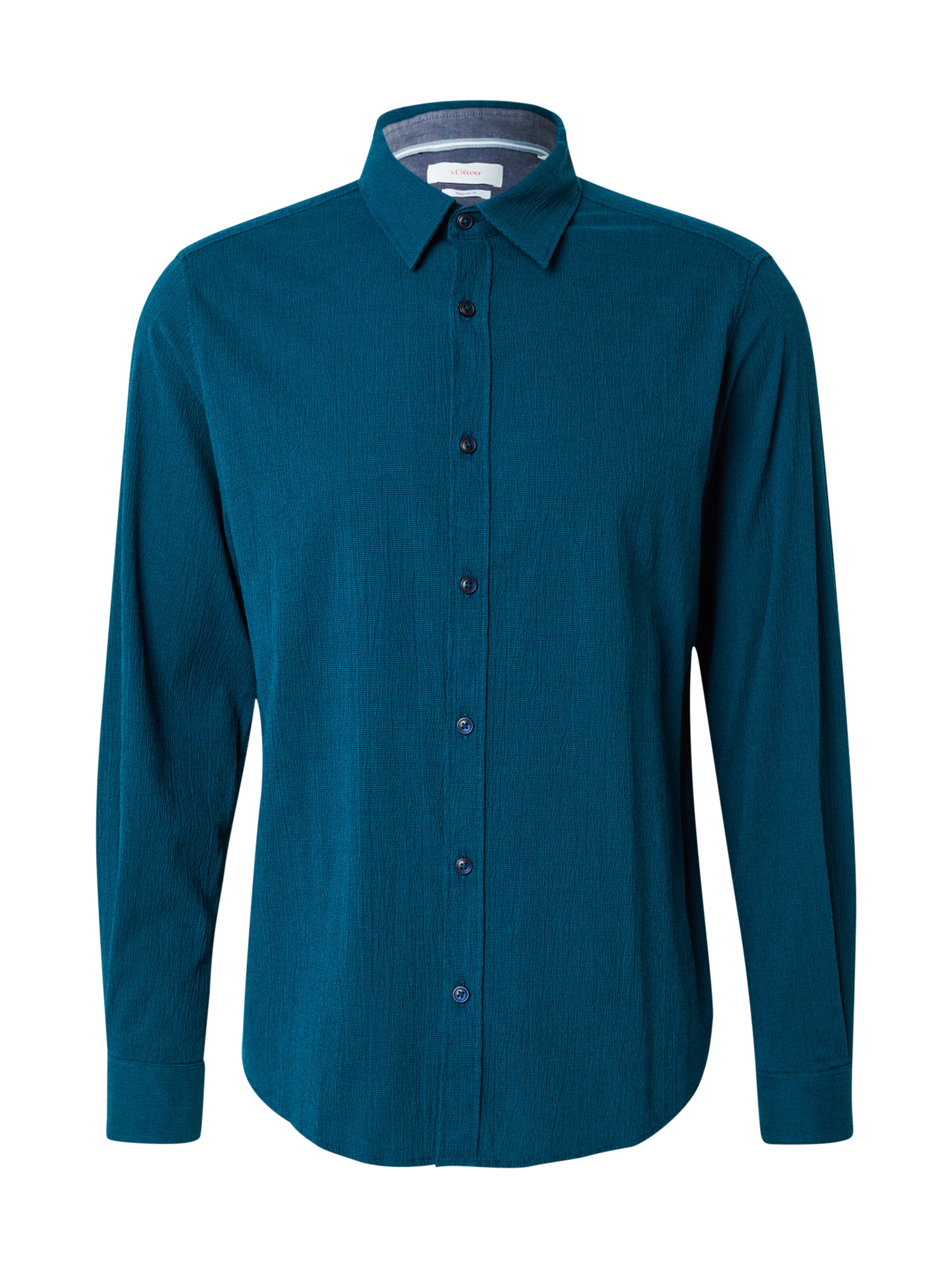 s.Oliver Rovný strih Košeľa - Zelená: predná strana