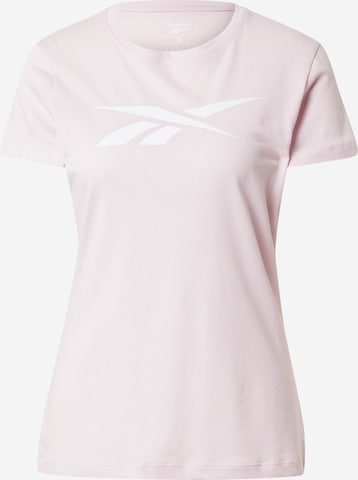 T-shirt fonctionnel Reebok en rose : devant