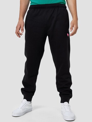 Mikon Tapered Trousers 'Eis' in Black: front