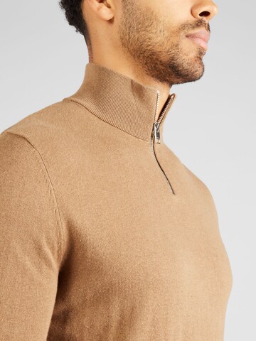 JACK & JONES Pullover 'Emil' in Braun