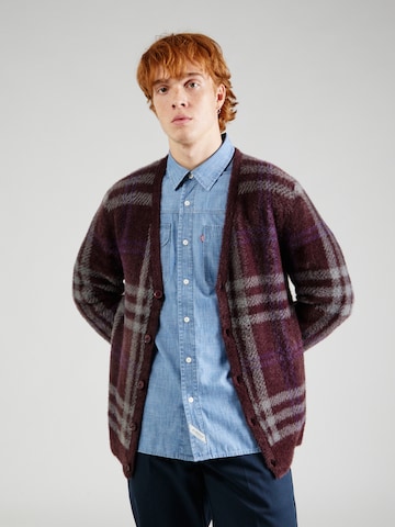 LEVI'S ® Kampsun 'Fluffy Sweater Cardigan', värv punane: eest vaates