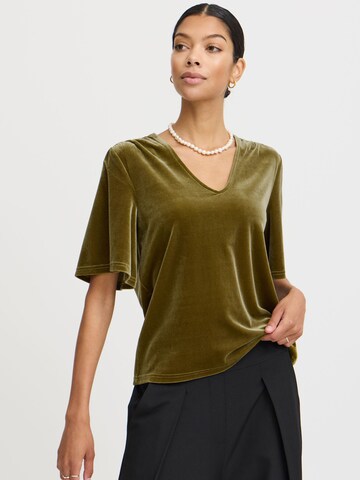 b.young Shirt ' BYPERLINA V TOP - ' in Green: front