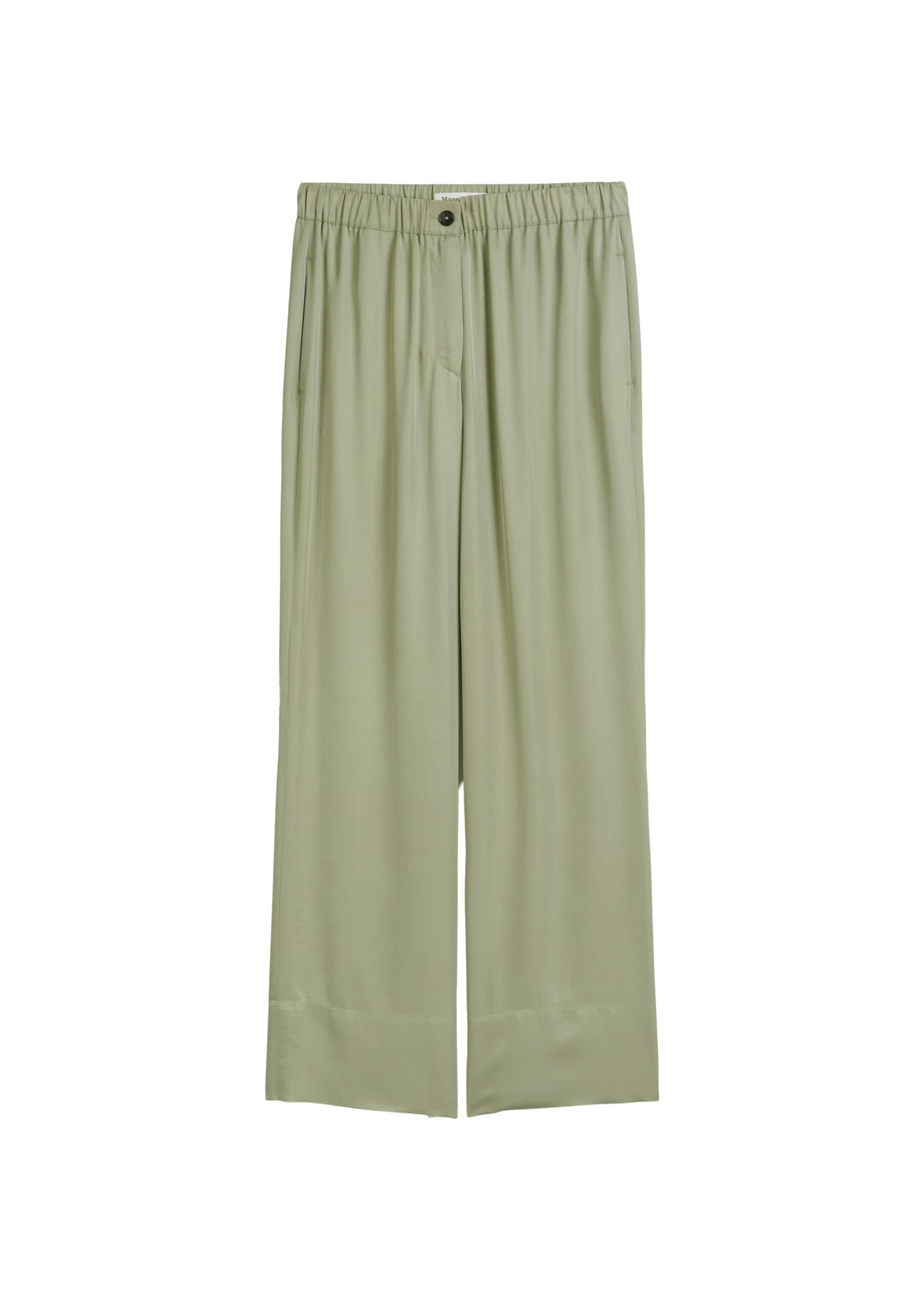 Marc O'Polo Wide Leg Hose in Grün: Vorderseite
