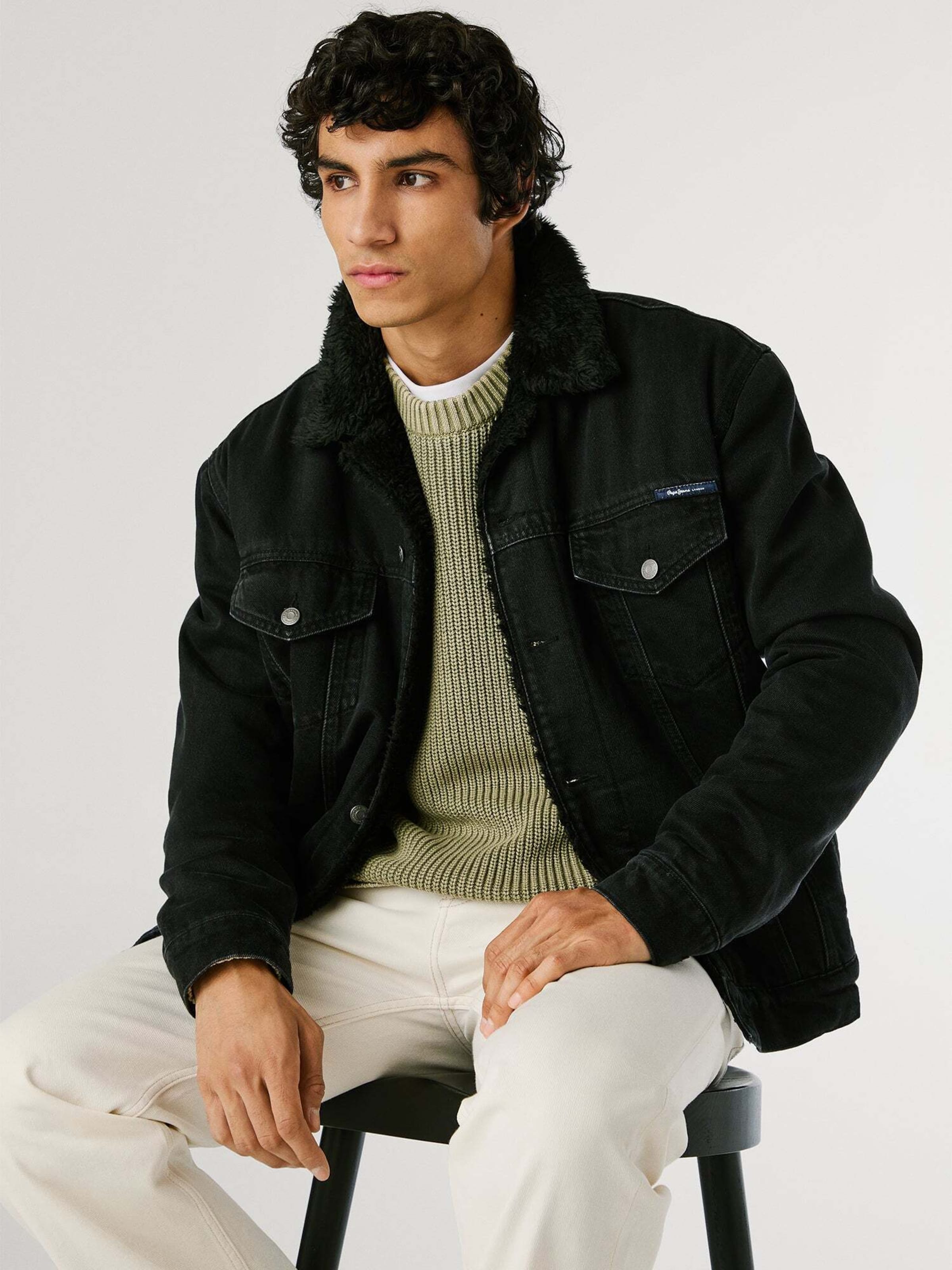 Pepe Jeans Between-Season Jacket 'DLX' in Black | ABOUT YOU