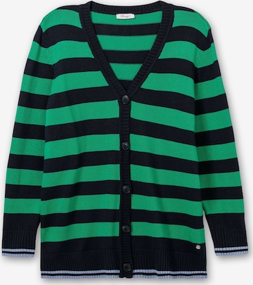 SHEEGO Knit Cardigan in Green: front