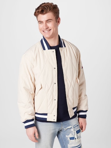 Tommy Jeans Between-Season Jacket 'Diamond' in Beige: front