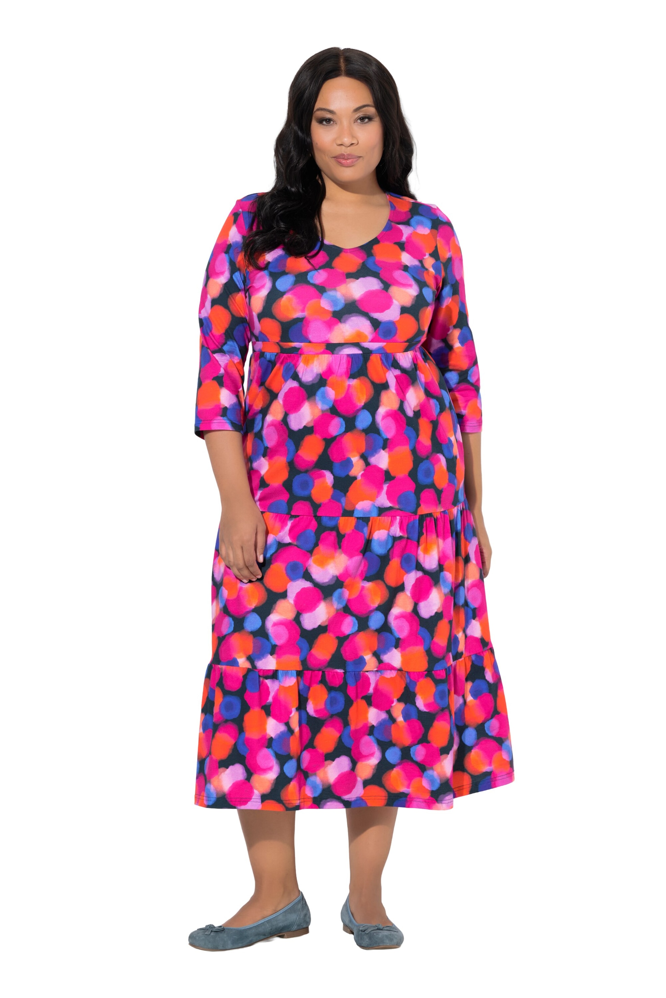 Ulla Popken Jurk in Gemengde kleuren: voorkant