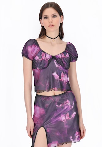 myMo ROCKS - Blusa em roxo: frente