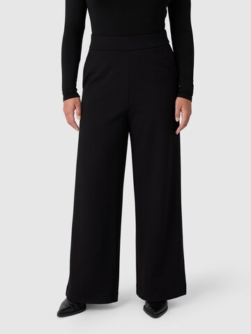 Wide Leg Pantalon 'Sannee' Les Lunes en noir : devant