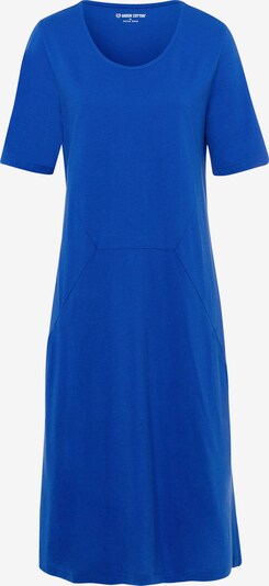 Green Cotton Jersey-Kleid mit 1/2-Arm in blau / royalblau, Produktansicht
