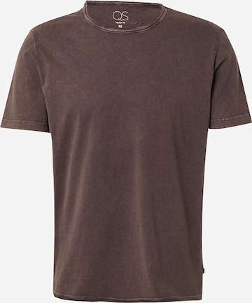 T-Shirt QS en marron : devant