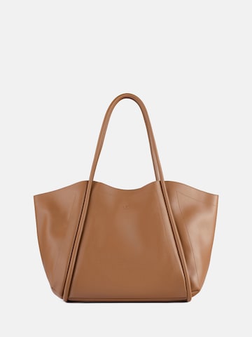 L37 HANDMADE SHOES Shopper 'BIG BIG WORLD NEW' in Beige: voorkant