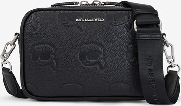 Karl Lagerfeld Taška cez rameno 'Ikonik' - Čierna: predná strana