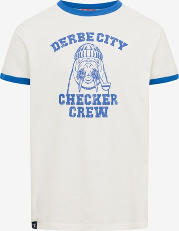 Derbe T-Shirt 'Derbe City' in Weiß: predná strana