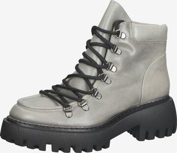 LAZAMANI Lace-Up Ankle Boots in Grey: front