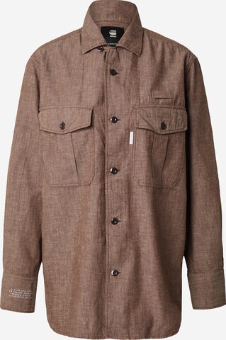 G-Star RAW Blus 'Officer BF' i brun: framsida