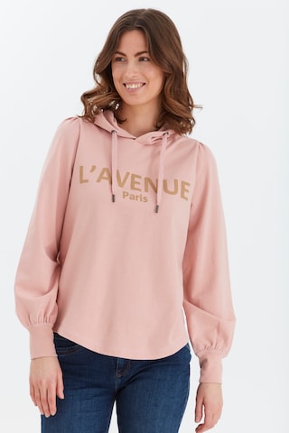 Fransa Sweatshirt in Roze: voorkant