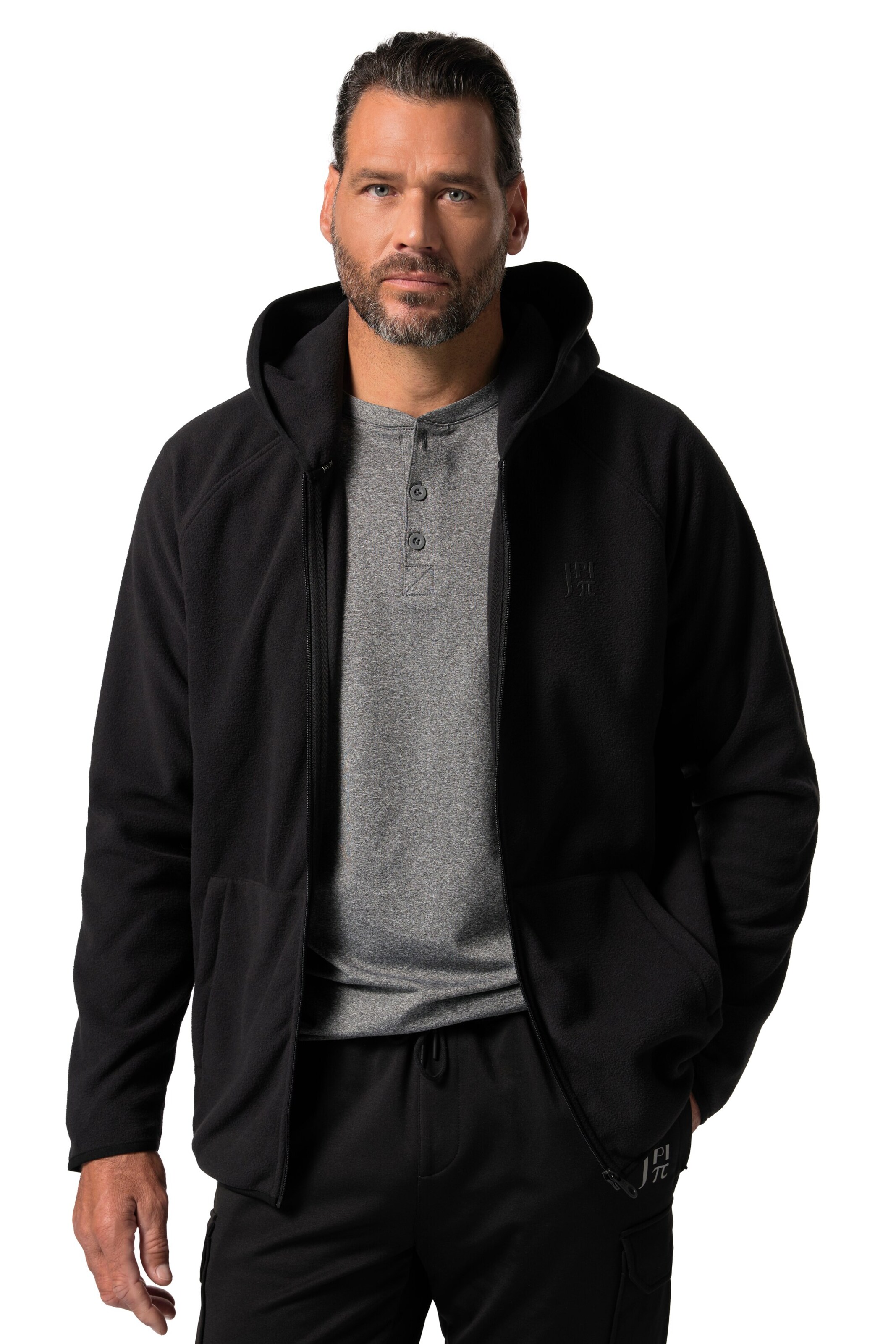 JAY-PI Sweat jacket in Black: front