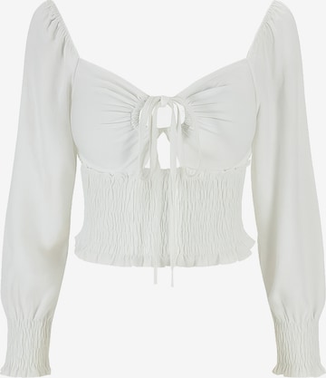 Chemisier Elara en blanc : devant