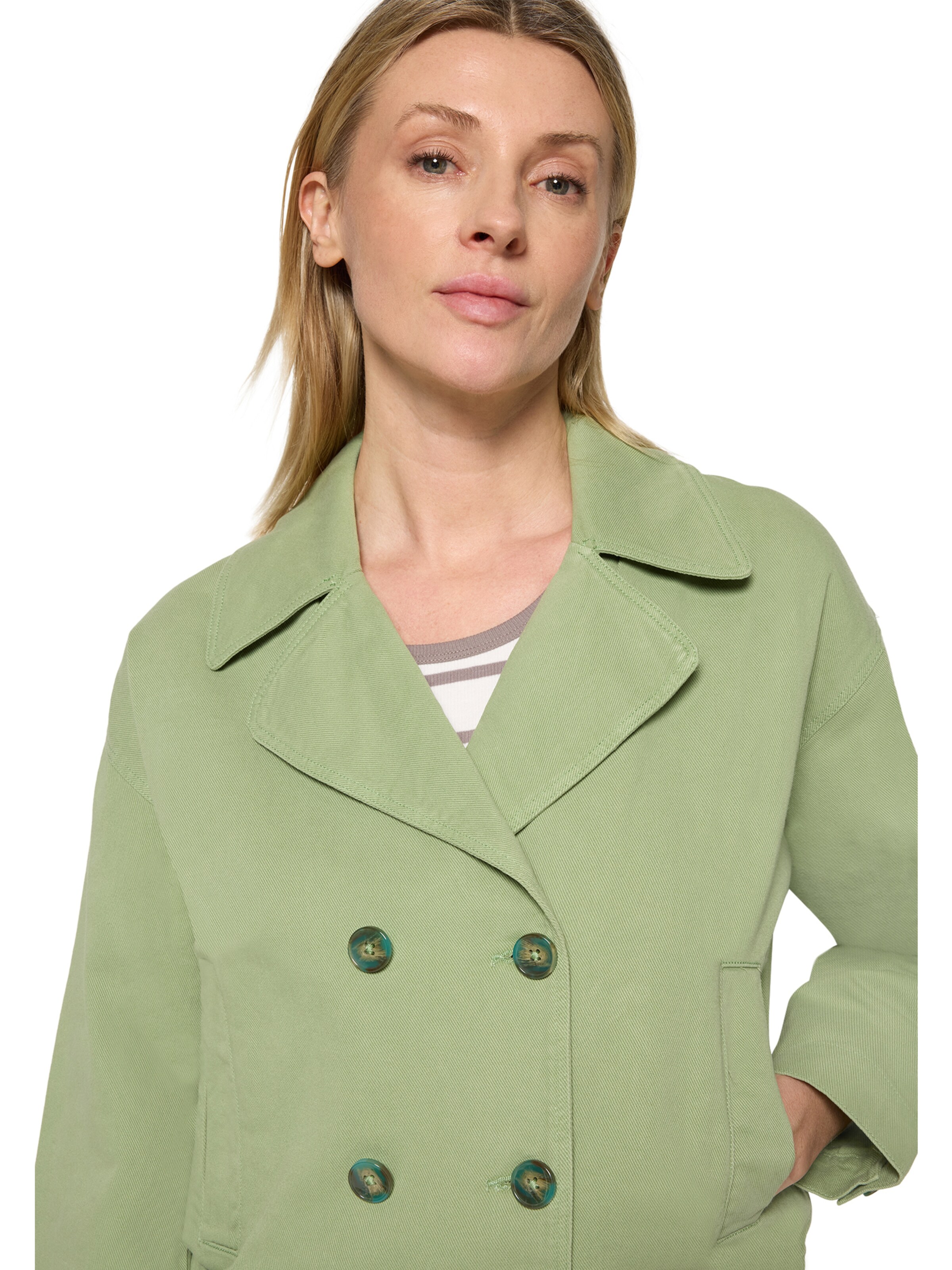 Cartoon Casual-Jacke mit Reverskragen in Grün