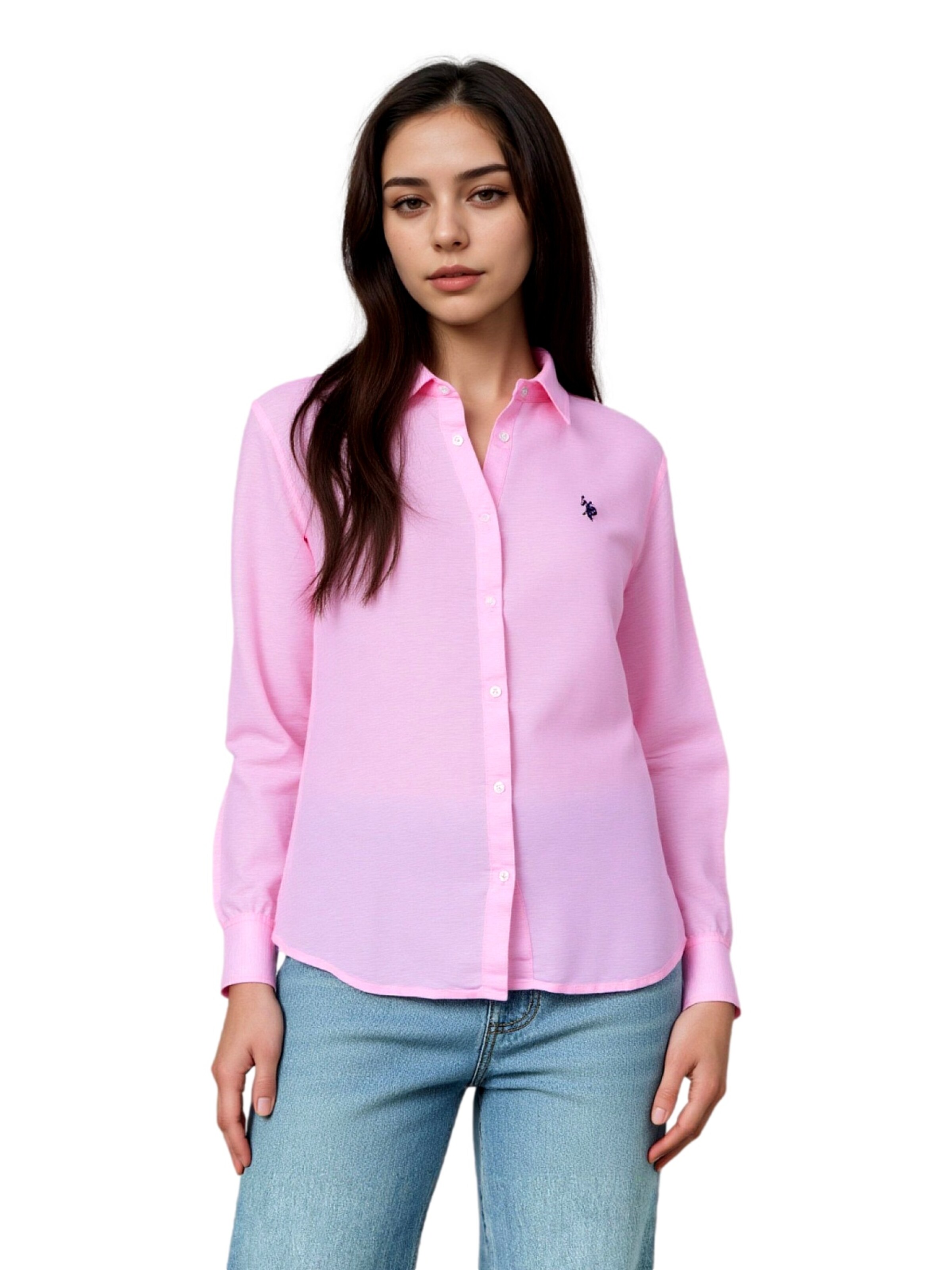 U.S. POLO ASSN. Bluse in Pink: Vorderseite