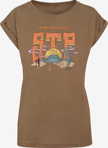 Merchcode T-Shirt 'Stone Temple Pilots - Desert Highway' in Braun: predná strana