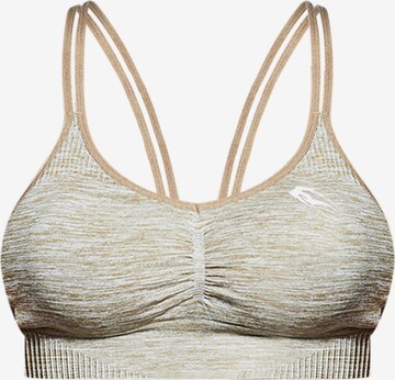 Bustier Soutien-gorge de sport 'Glow' Smilodox en beige : devant