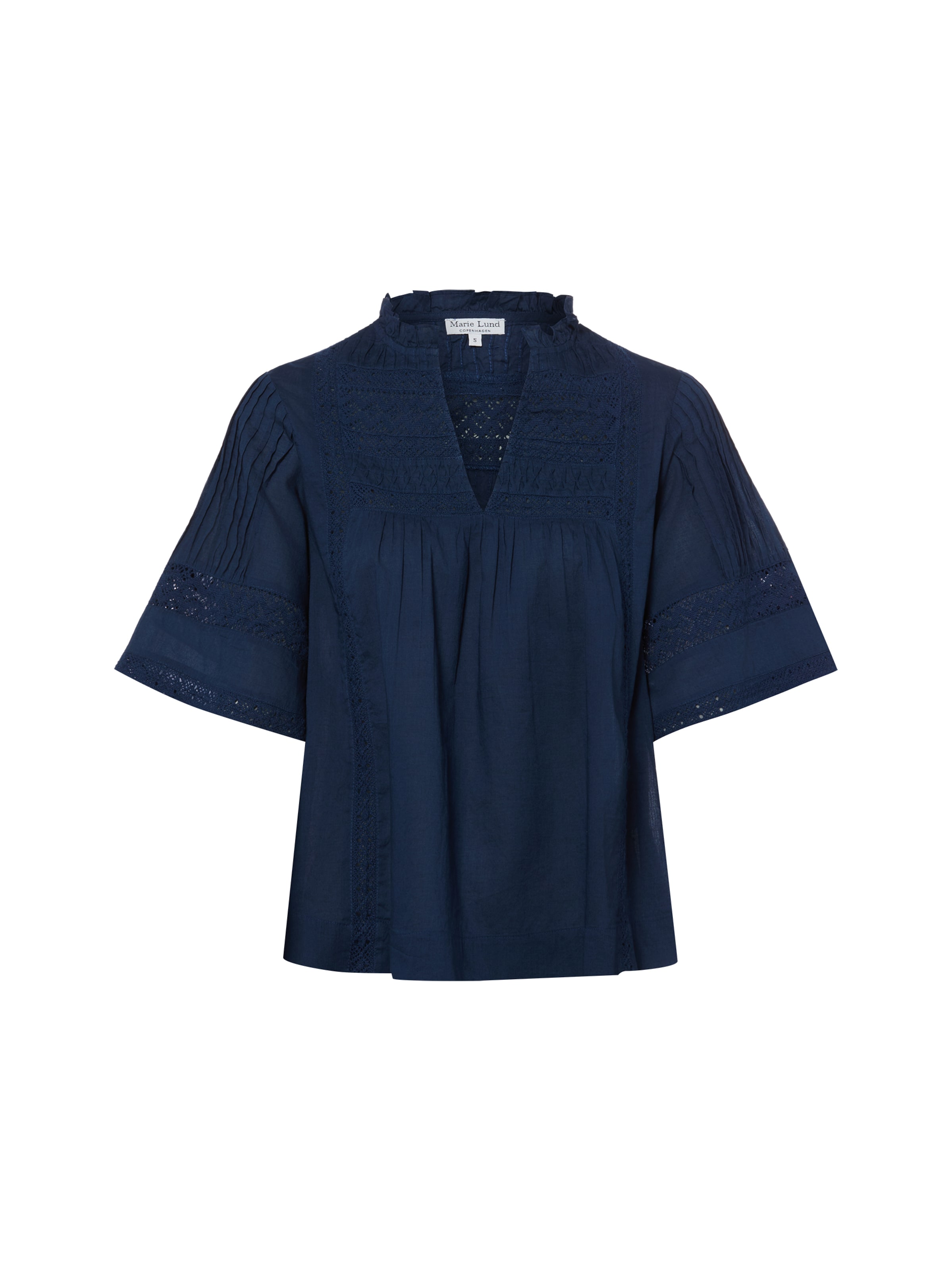 Marie Lund Bluse in S in navy, Produktansicht