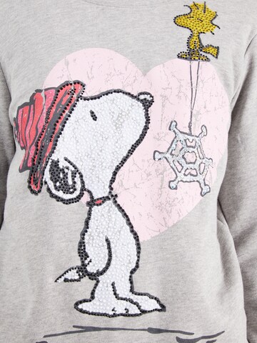 Frogbox Mikina 'Snoopy I Love Snow' – šedá