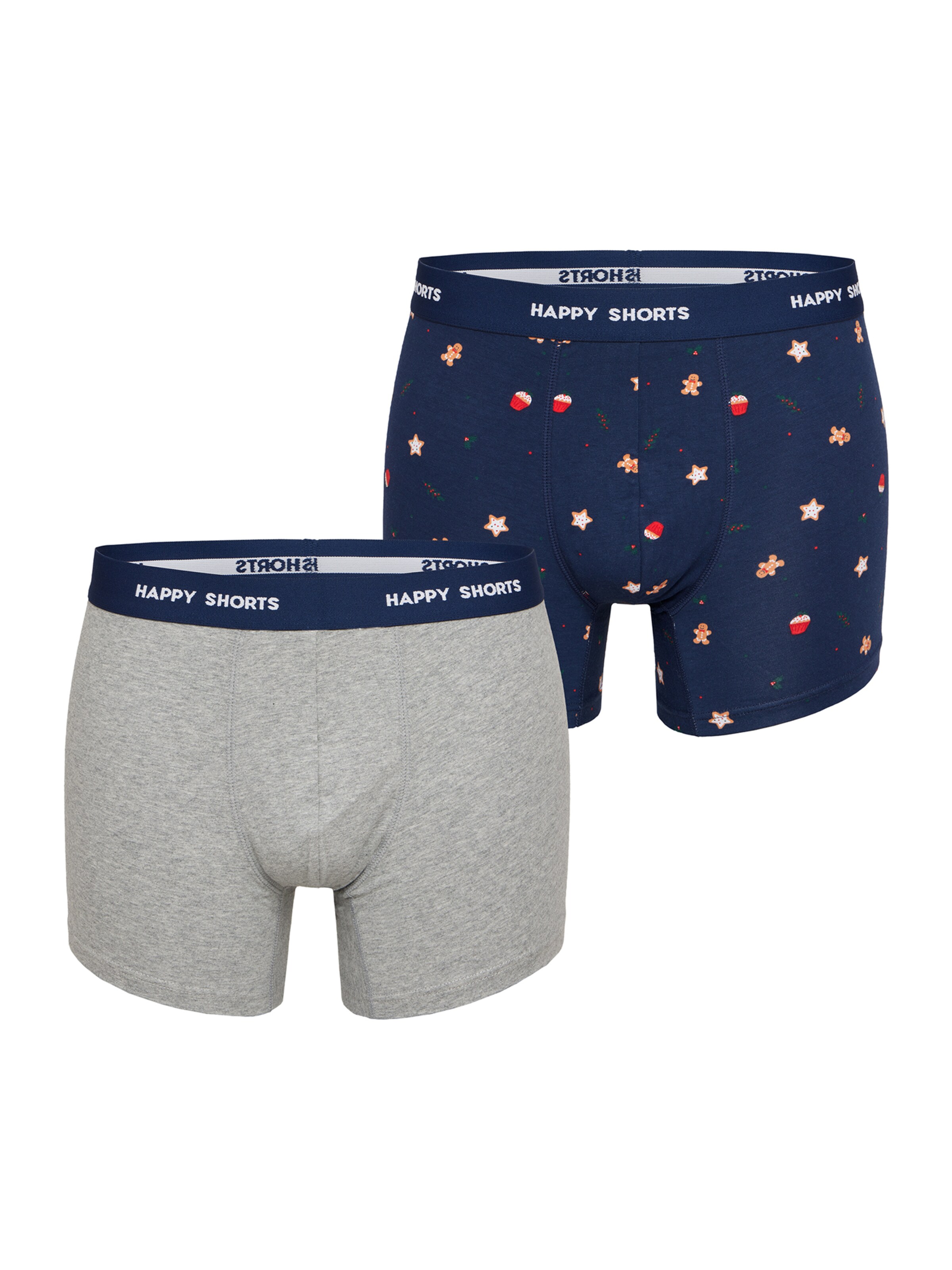 Happy Shorts Boxer shorts 'XMAS' in Blue: front