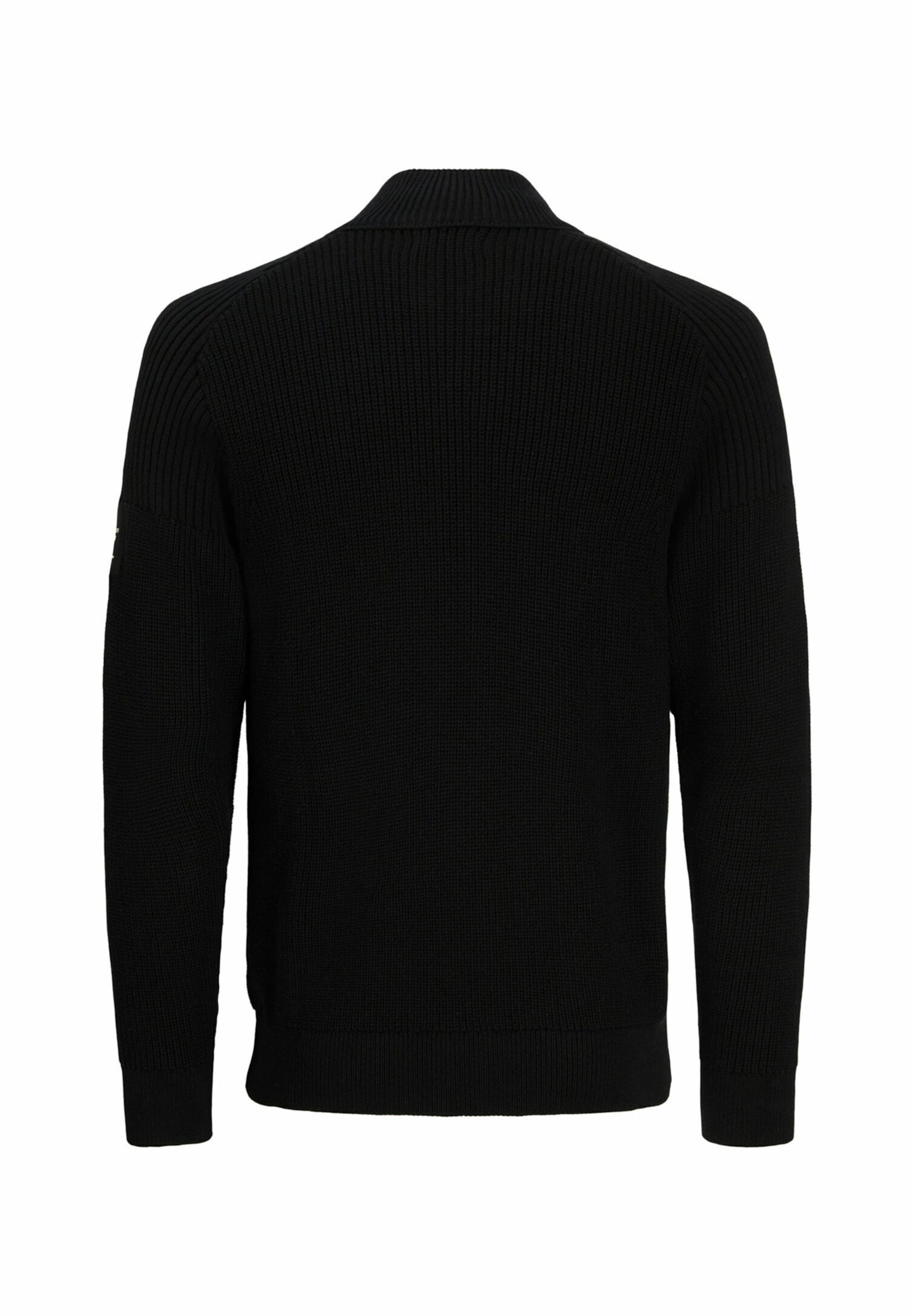 JACK & JONES Kardigán 'JJCLEVELAND' - fekete