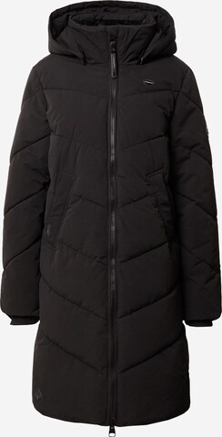 Ragwear Between-seasons coat 'Rebelka' in Black: front